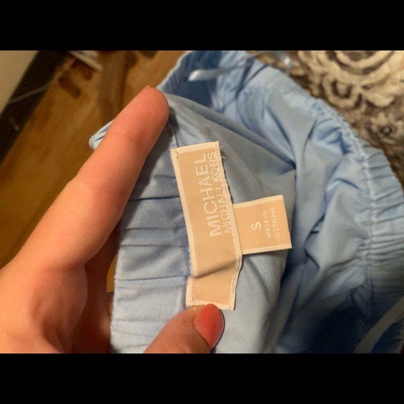 Michael Kors baby blue off the shoulder top - Picture 2 of 2